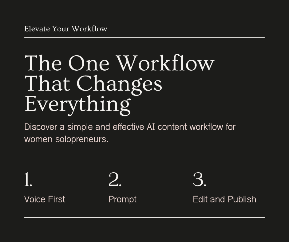 One simple AI content workflow