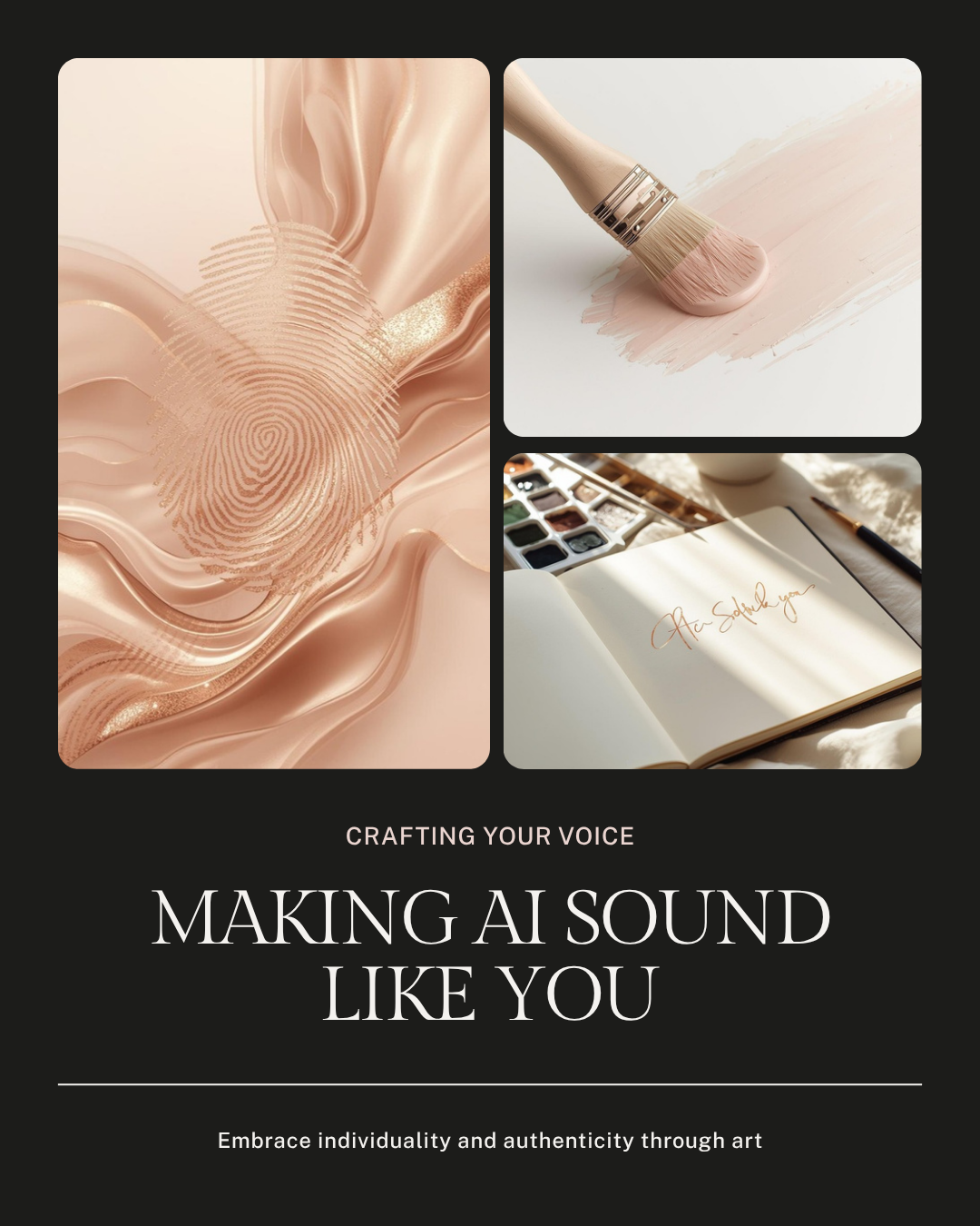 Artistic representation of personal brand voice with AI